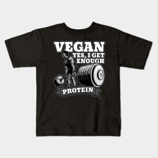 Vegan Bodybuilder Protein Kids T-Shirt